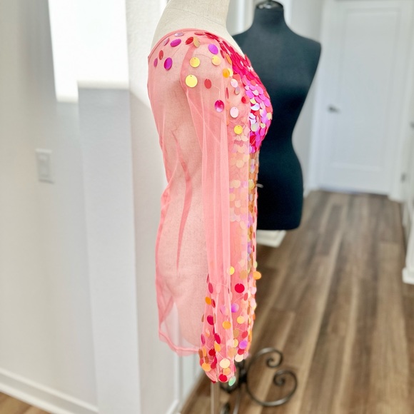 Custom Hand Beaded Mesh Shirt - Picture 3 of 9